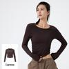 Bo Jue Damen Slim Fit Langarm Yoga Top