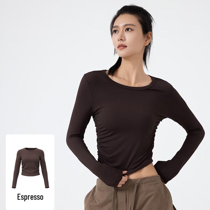 Bo Jue Damen Slim Fit Langarm Yoga Top