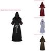 Costume da Monaco Medievale Mago Sacerdote Toga Sciarpa Set Per Appassionati di Cosplay di Halloween