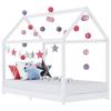 VidaXL Kid's Bed Frames Kid's Cabin Bed Bed Structure for Children Kid's Room House Interior White 283351