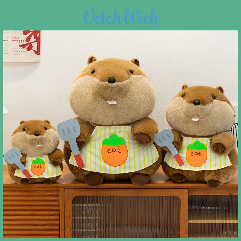 Plush Marmot Toy With Short Pile Fabric For Kids Sleep Pillow Companion