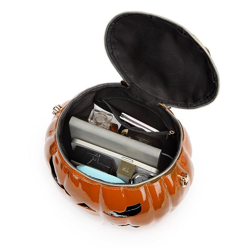 European And American Fashion Casual Halloween Hot Sale Personalized Three-Dimensional Pumpkin Head Bag