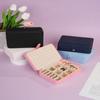 High-end Portable Jewelry Storage Box Large Capacity Double-layer Earring And Ring Jewelry Box Exquisite Display
