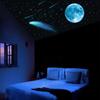Room Ceiling Decor Home Decal Luminous Wall Stickers Meteor Glow In The Dark Moon Stars Stickers