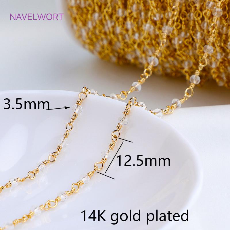 Wholesale 14K Gold Plated Brass Metal Loose Chains Bulk Chains For Jewelry Making,DIY Handmade Jewellery Making Supplies