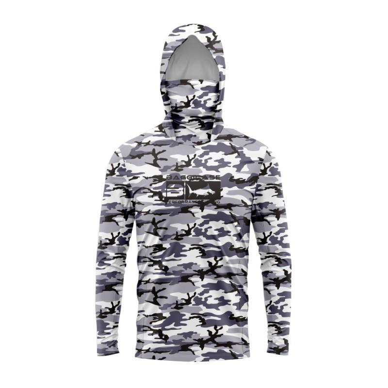 

AGGICASE Fishing Clothes Outdoor Sportswear Hooded Mask Sunscreen Shirt Quick-drying 5XL