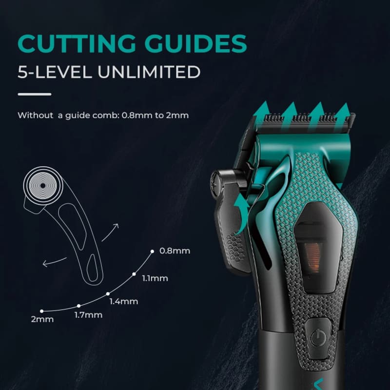 Electric Hair Clipper with Digital Display for Men's Oily Hair Professional High-speed Brushed Motor  Clipper Shaver with Long Battery Life