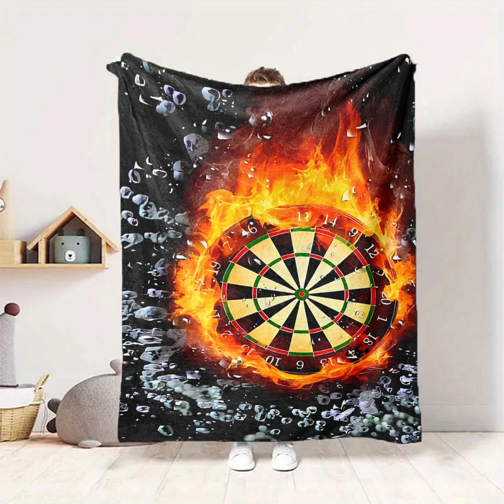 Flame Ice Darts Flannel Blanket Throw Blanket Soft Warm Sofa Bed Camping Car home Decor Unique Christmas Gift C930611