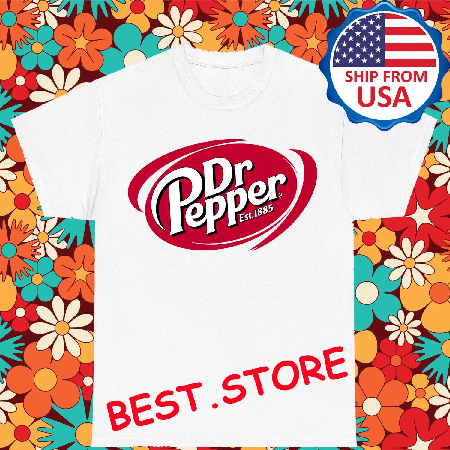 Dr. Pepper Men s White Size S-5XL S