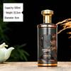 Floral Glass Dragon Pattern Baijiu Bottle Gift Set With Exquisite Spraypainted Baked Flower Design