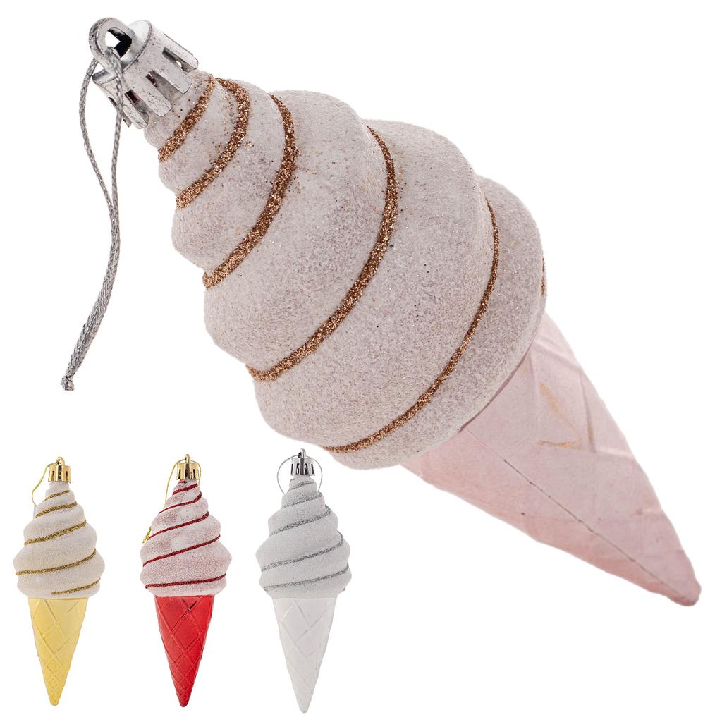 Christmas Baubles Christmas Bauble For Christmas Tree Christmas Decorations Pendants Ice Cream 4 Pcs
