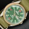 JAPAN VINTAGE RICOH R31 AUTOMATIC MENS GREEN COLOR DIAL WATCH A707738-1