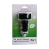 DC 12V 24V Digital Car Voltmeter Thermometer Car Motorcycle Battery Voltmeter Thermometer Temp Volt Tester Multimeter