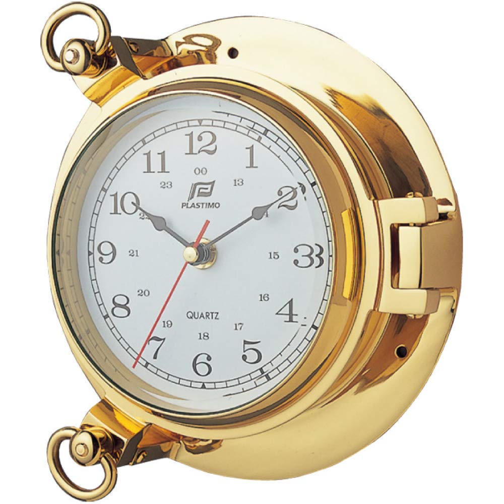 

PLASTIMO clock made of 210232A 5-inch (wall clock) brass, 186×55mm латунний