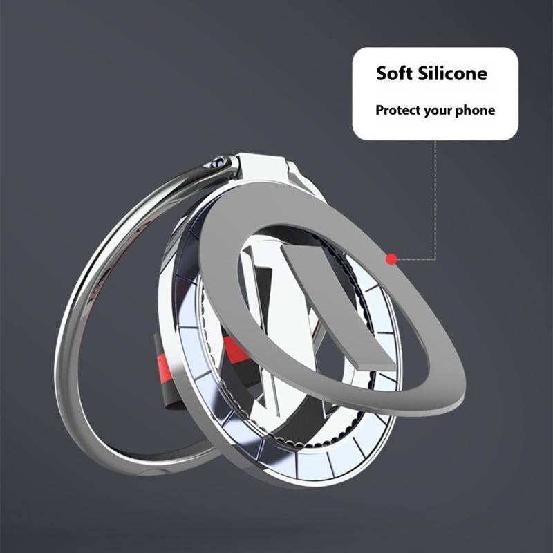 Dazzling Design Magnetic Phone Holder with Full Rotation Capability Foldable Metal Construction for Desks