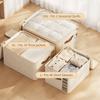 Visible Clothes Quilts Storage Bag Large Capacity Foldable Quilt Zipper Container Dustproof with Lid Wardrobe Storage Bag