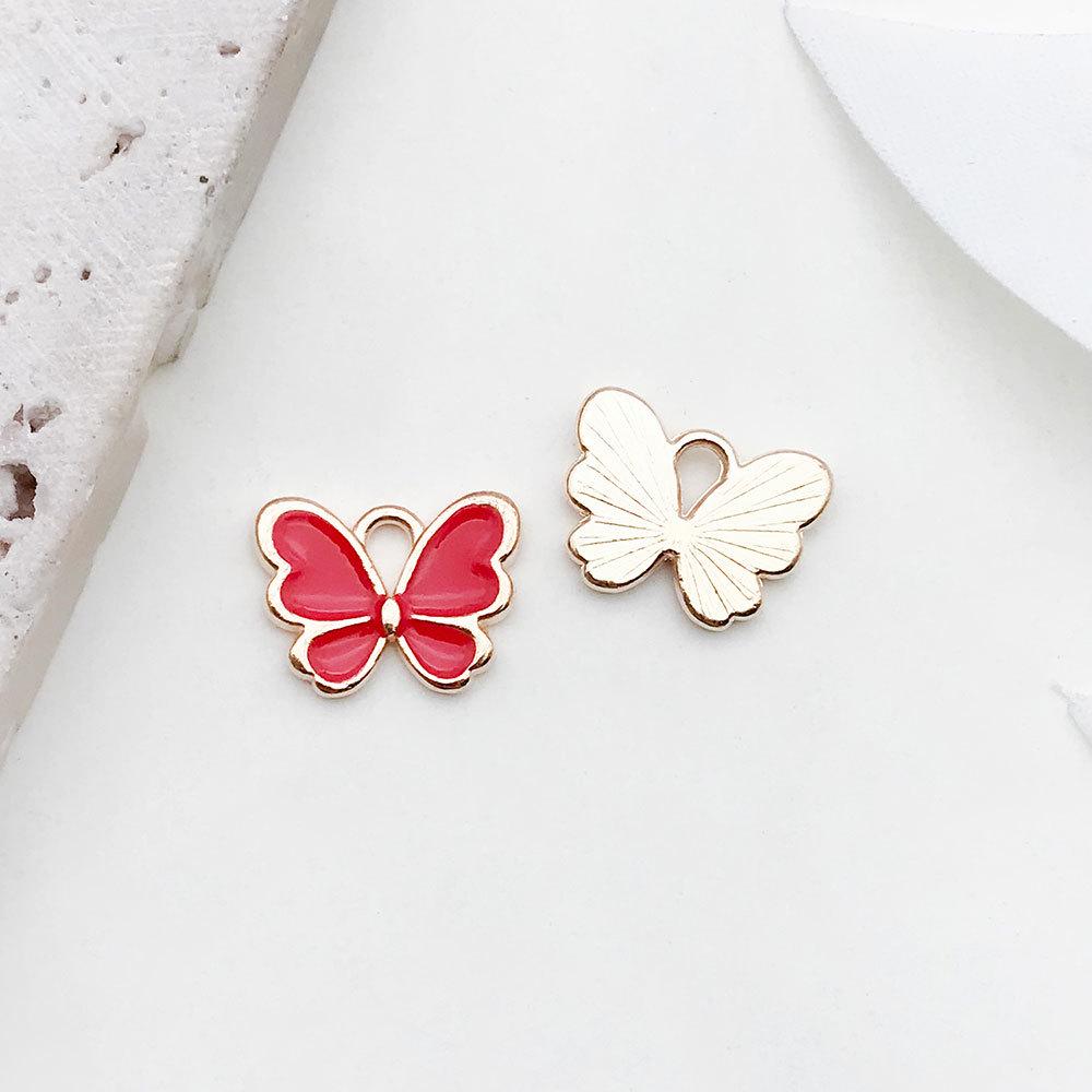 Red Cherry Blossom Oil Drop Keychain & Earrings Set: DIY Jewelry & Hair Accessories