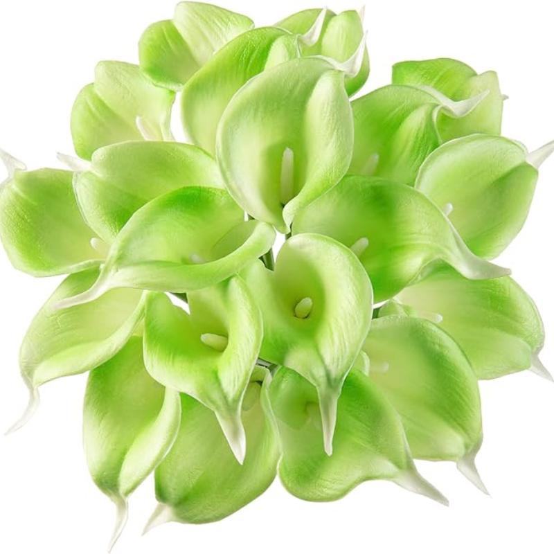 10PCS Real Touch Calla Lily Artificial Flowers Bridal Bouquets Home Office Wedding Party Decoration KTY