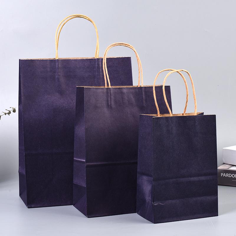 Custom White Kraft Paper Tote - Small Gift/Food Packaging Bag