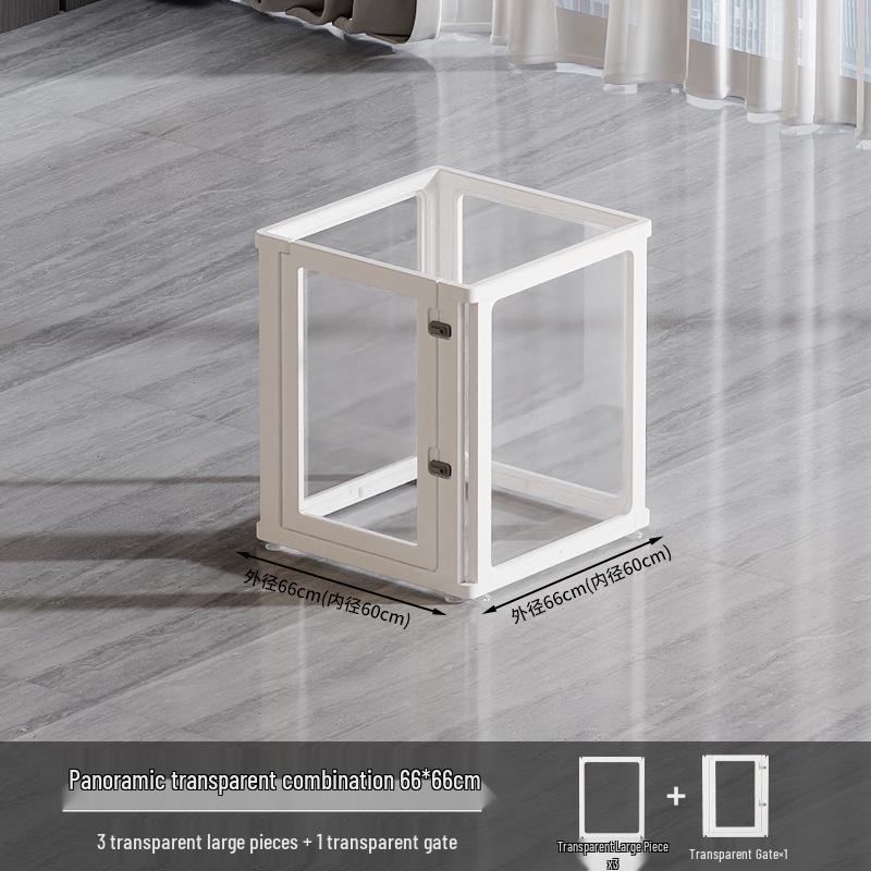 75cm Tall Transparent Acrylic Dog Fence - Indoor Pet Barrier & Modular Cage