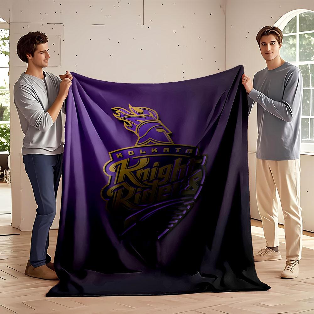 Kolkata Knight Riders Emblem print blanket soft and cozy perfect for the living room bed sofa or a nap,gift