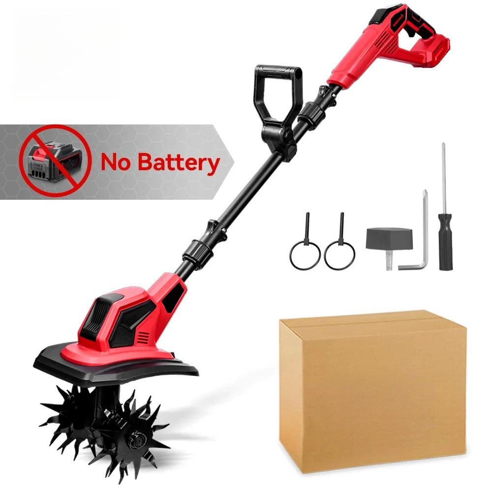 4000W Electric Tiller Cultivator Cordless Portable Grass Trimmer Garden Agricultural Soil Loosening Power Tool