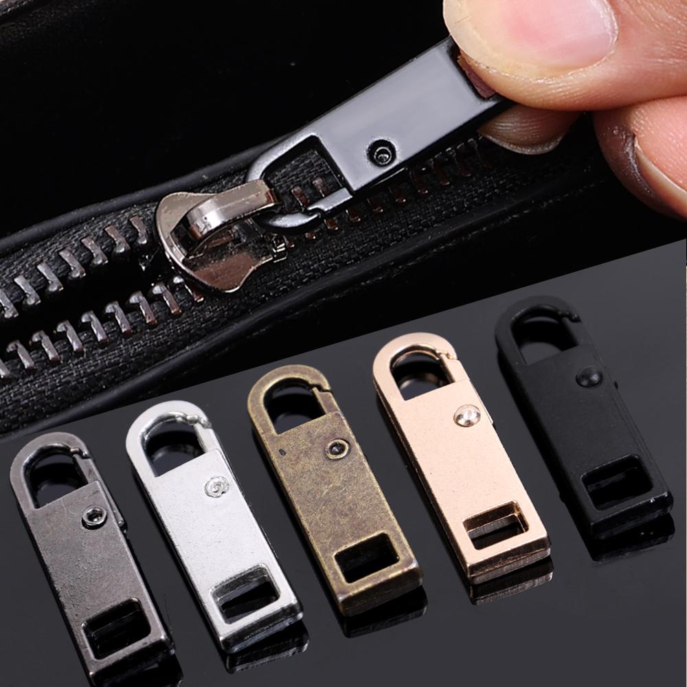 1/30pcs Metal Zipper Slider Puller Detachable Instant Repair Kit DIY Sewing Replacement Clothing Luggage Purses Universal Zipper
