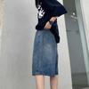 High Street Retro Blue Jeans Shorts Women Summer  Baggy Wide Leg Denim Half Pants Fashion Streetwear Y2k Clothing Oversize