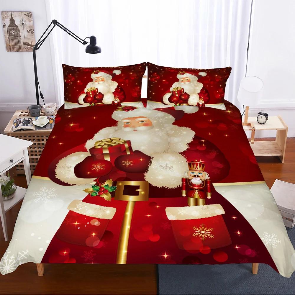 Bedclothes Beding Merys Christmas Soft Duvet Cover Sets Western New Year Gift Quen Warm Comforter Set King-Sized Dimensionsd Dimensions Bed Cover
