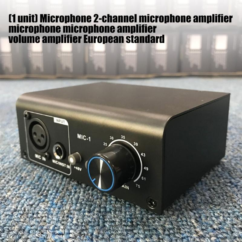 Double Channel Mic Preamp In Durability Metal Case Instrument Preamplifier Ideal For Studio Recording And Stage Use