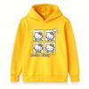 Cute Cartoon Cat Print Kids Hooded Sweatshirt, Unisex Boys Girls Long Sleeve Casual Pullover Top, Soft Cozy Warm Loose Fit Children Daily Wear for