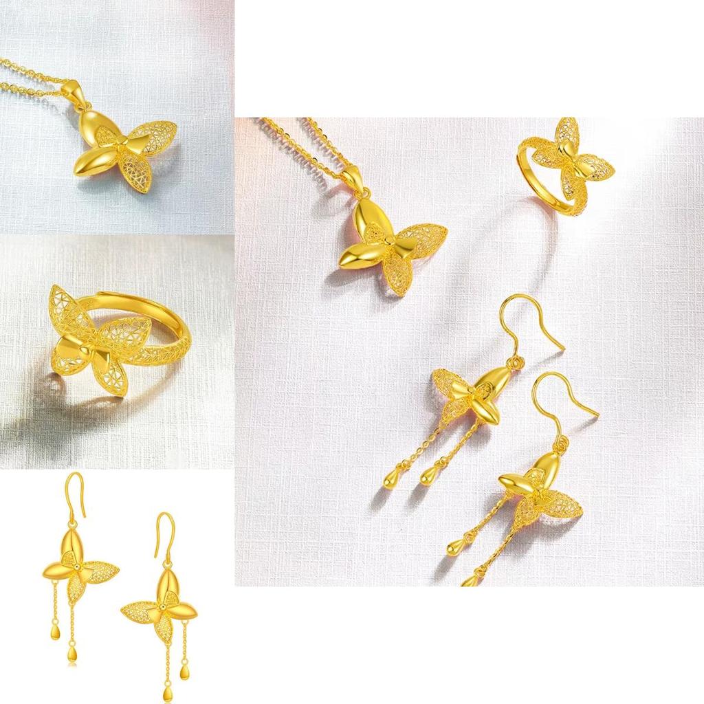 Stylish Gold Plated Butterfly Wire Ring Chic Geometric Jewelry Perfect For Women