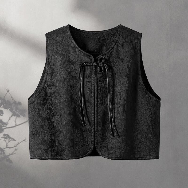 

Sibaishe Women s New Chinese Style Round Neck Sleeveless Vest S