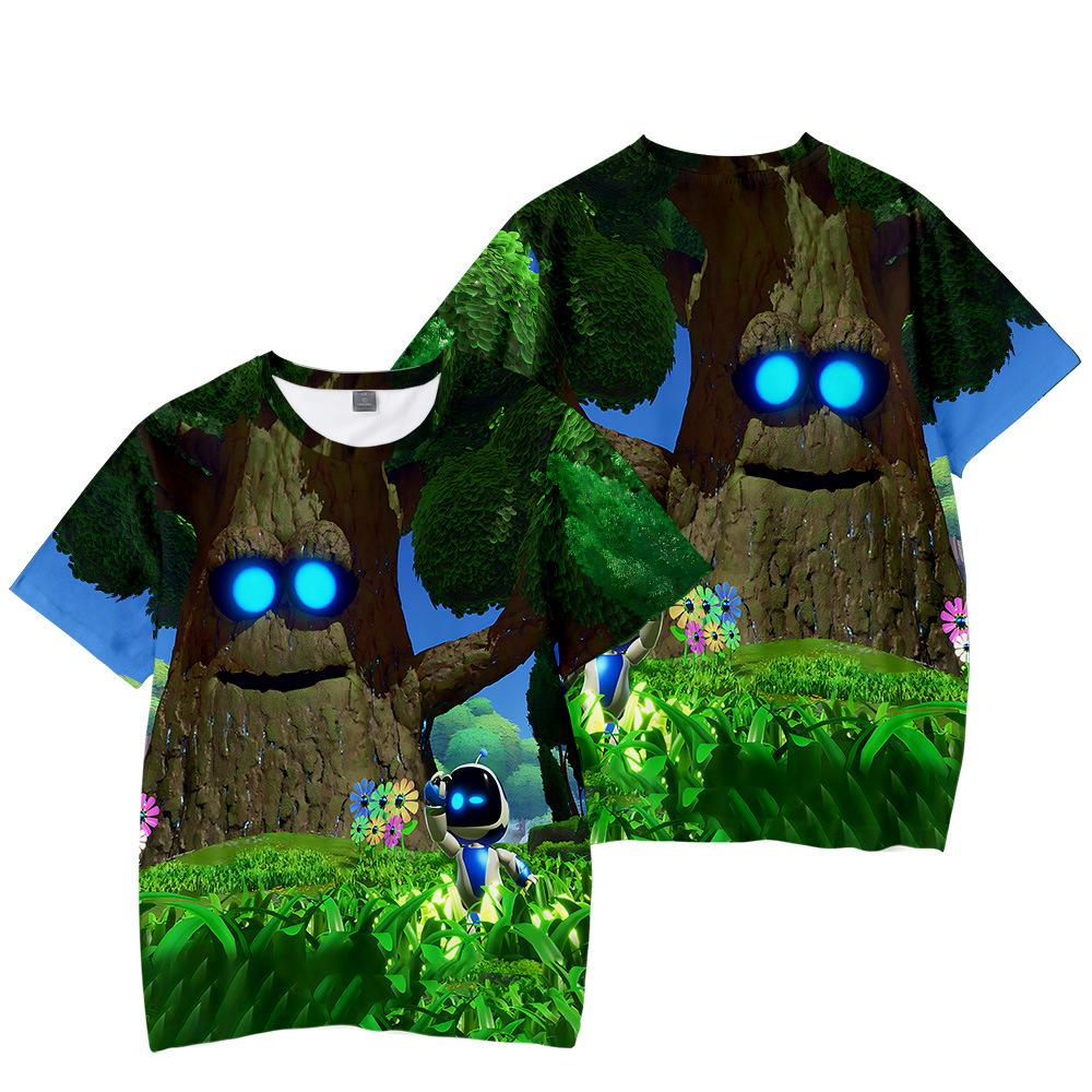 Astro Bot Tričko Cool Dámské Pánské Tričko Kulatý Výstřih Ležérní Unisex Streetwear Módní Tričko