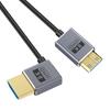 Duttek 8k Mini-HDMI zu HDMI Konverter Kurz 1 Stecker zu Stecker Konverter Unterstützt für Kameras und Camcorder L-förmiges Kabel, 30 cm, 48 Gbit/s, Ultradünn
