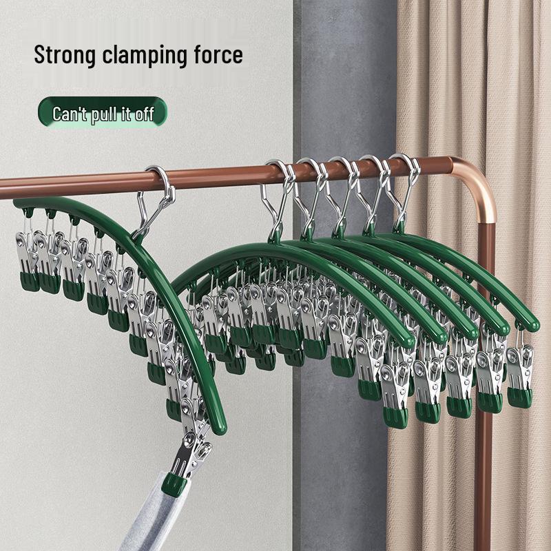 Stainless Steel Non-Slip Multifunctional Clips for Socks and Underwear (Set of 10)