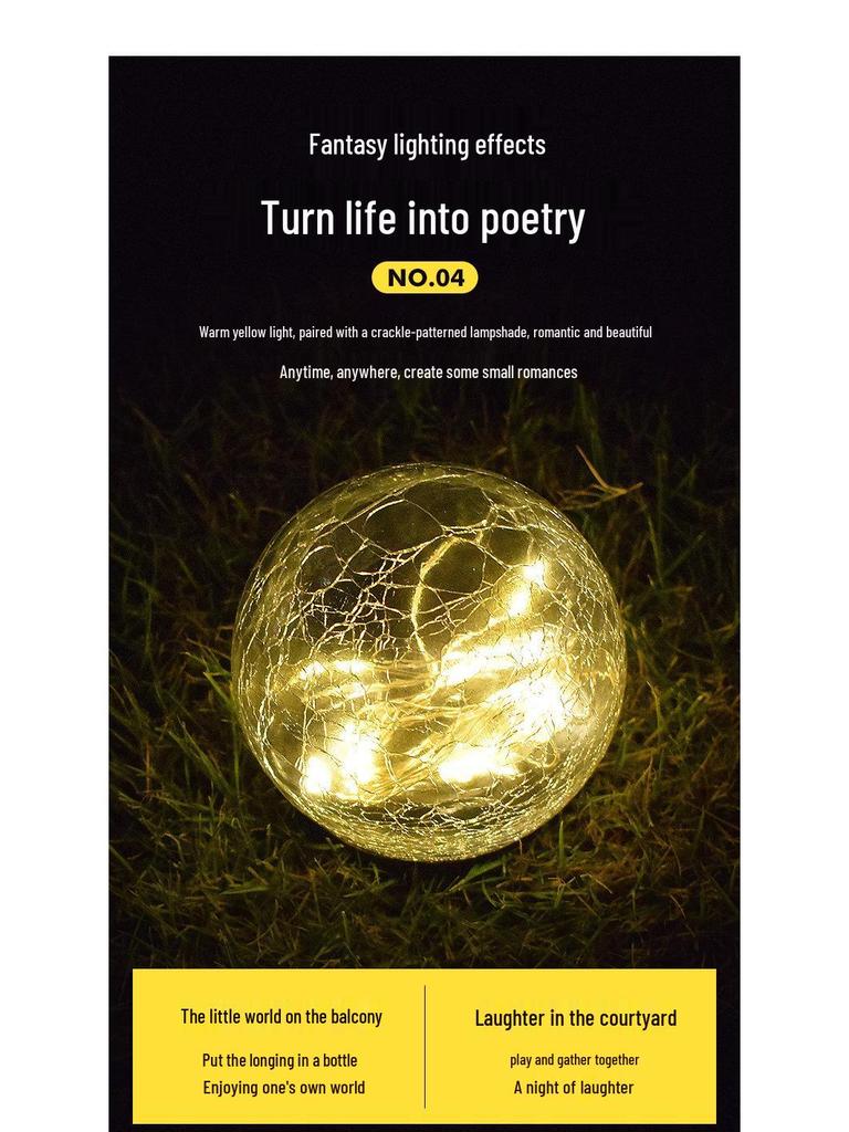 LED Solar Glass Ball Street & Garden Light: Waterproof, Outdoor Lawn Insert Landscape Light