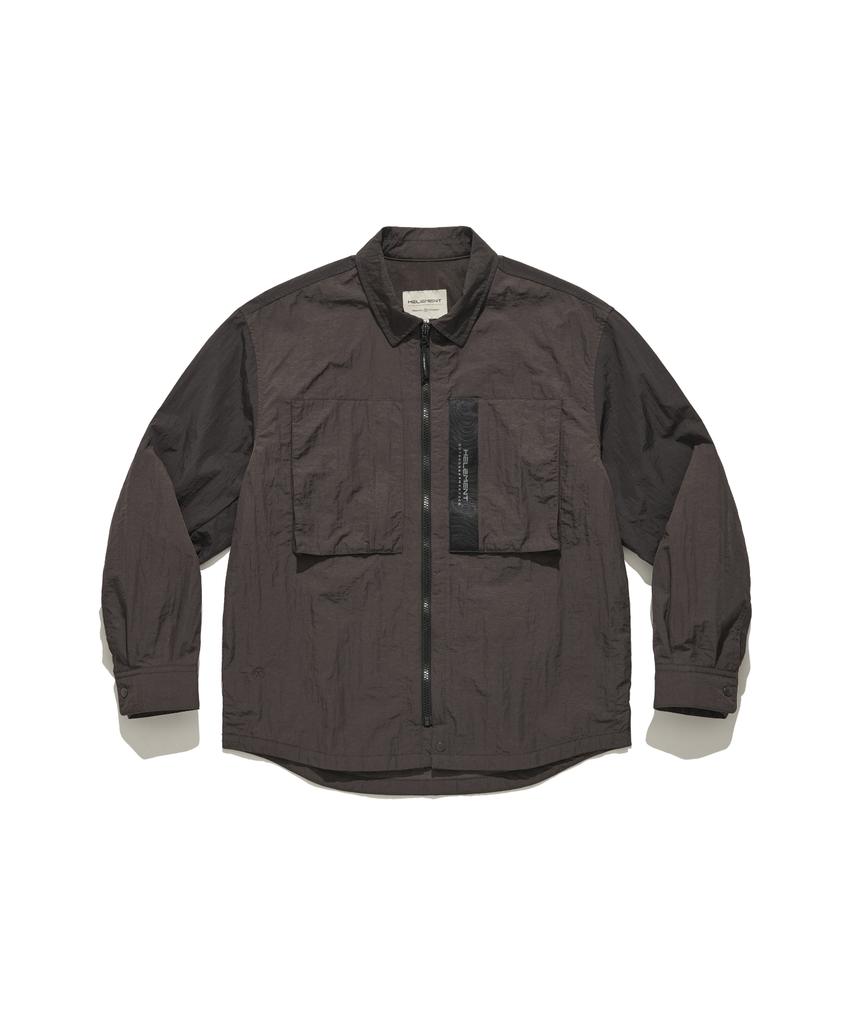 Helement Webbing Pocket Shacket (D Brown)