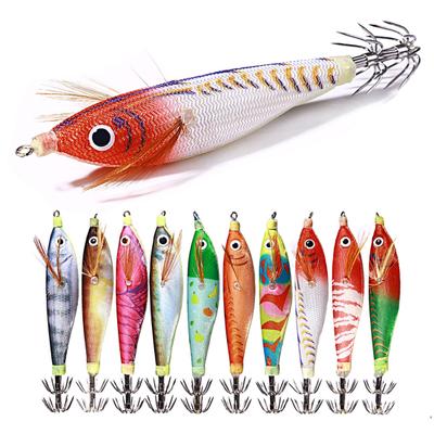 10cm/9.6g Angelköder Starke Penetration Oktopus Künstliche Leuchtende Holzgarnele Verlockender Scharfer Haken zum Angeln