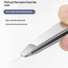 Stainless Steel Tweezers Safe Rounded - Tip Eyebrow Clips Precise Eyebrow Shaping Ingrown Hair Removal Eyebrow Shaping Tool