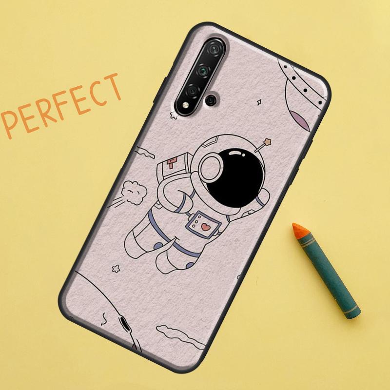 Cute Galaxy Astronaut For Huawei Nova 10 9 SE 11 Pro 12i 11i 8i Y60 Y70 Y90 Y61 Y91 Y72 Y73 P20 P40 P30 Lite Case
