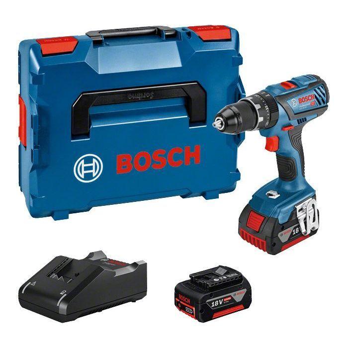 Bosch Professional GSB 18V-28 Impact Drill Driver(28/63/- Nm),2 X 4.0Ah Batteries, GAL 18V40 Charger, L-BOXX - 06019H400C