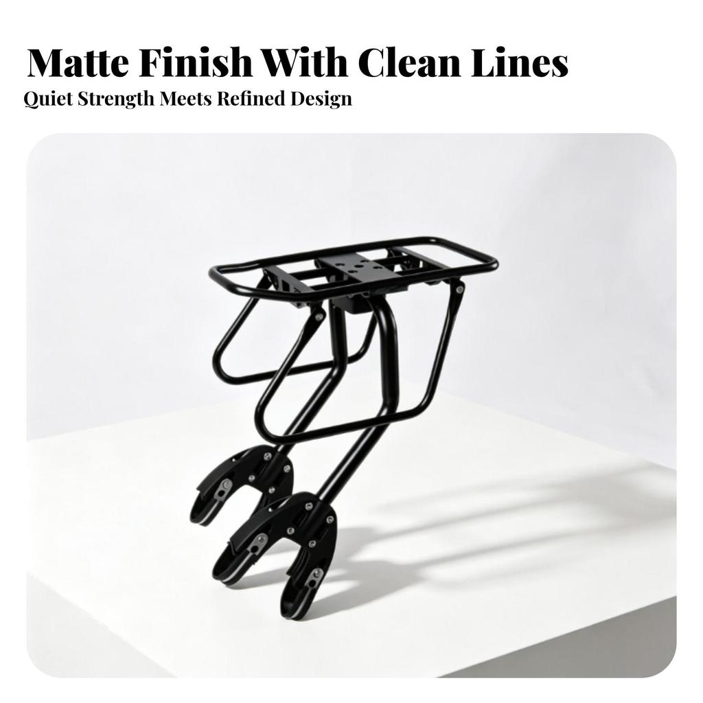 Rear Two-Wheel Rack with Side Supports Heavy-Duty Cargo