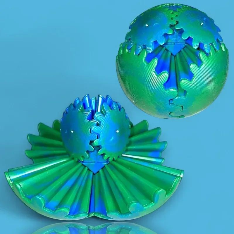 

3D Printed Gear Ball Fidget Toys Spin Ball Cube Stress Relief Desk Toy Anxiety Relax Activity For Adults Kids Gift Games For Kid