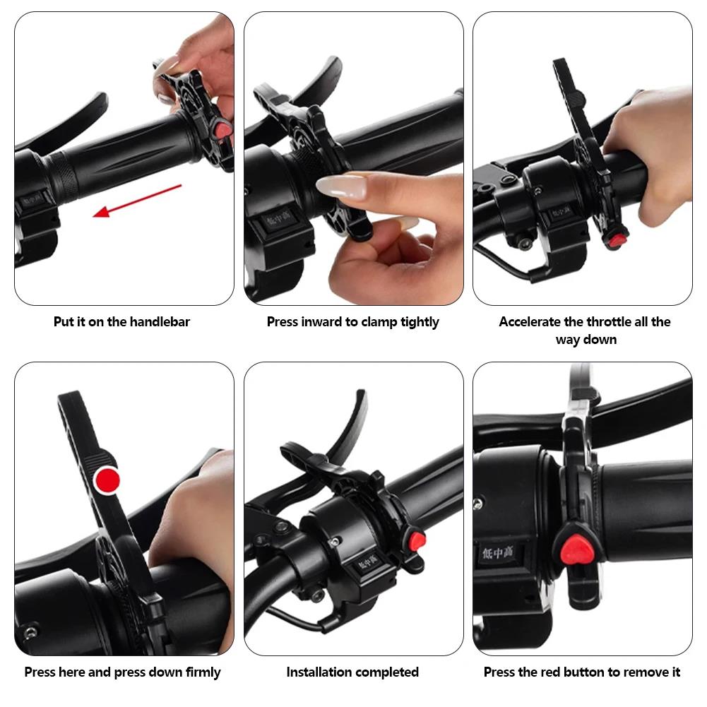 Long Ride Throttle Stabilizer Cruise Control Throttle Assist Universal Lock For Motorcycle E Bike Scooter Cruise Aid Throttles 2