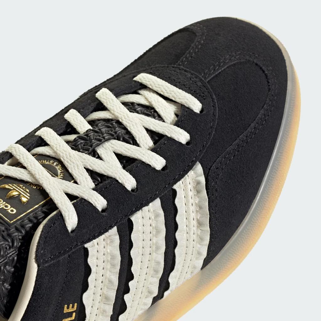 JS1412 adidas Originals Gazelle Indoor Core Black Cream White Gum (Women's)