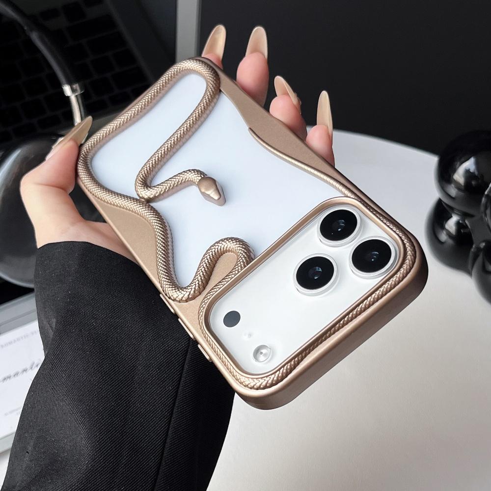 

Luxury 3D Snake Hollow Heat Dissipate Case For For Iphone 17 Air 15 16 14 13 12 Pro Max Plus 11 Shockproof Electroplated 17Pro Cover iPhone 15