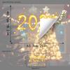 Christmas Ice Snowflake Window Stickers 2027 New Year Double Sided Same Color Peel & Stick Decals for Winter Home Decor