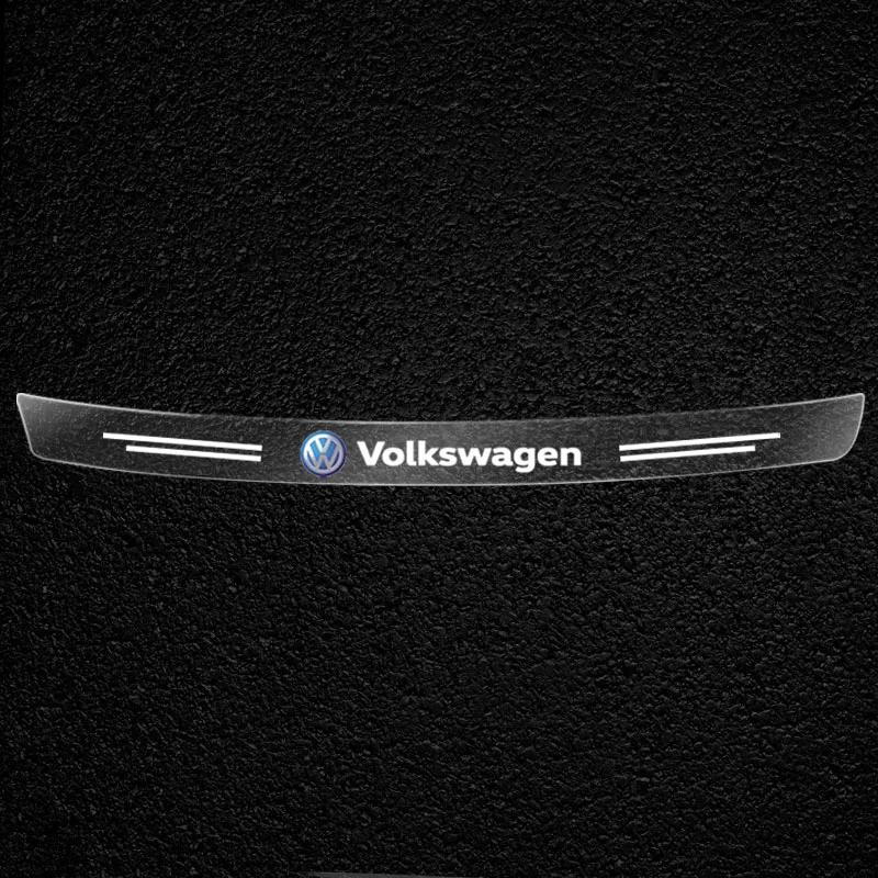 

Для Volkswagen 1 шт. Защитная накладка на кромку багажника заднего бампера, прозрачная наклейка для Volkswagen Golf-6 7 4 5 POLO Pa