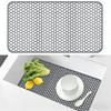 New Silicone Kitchen Dishwashing Hollow Out Sink Mats Bottom Scratch Resistant Multi Functional Pad Kitchen Sink Protector Mats